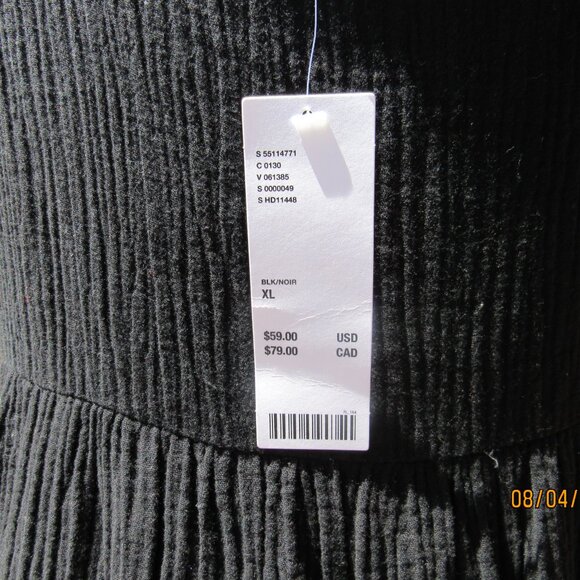 #400  NEW WOMEN'S SHORT LITTLE BLACK SUMMER DRESS BY URBAN OUTFITTERS (SIZE XL) - Picture 4 of 4